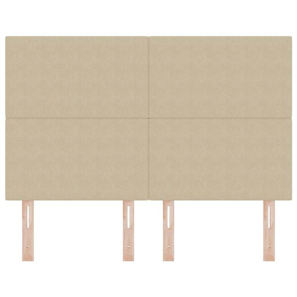 vidaXL Čelo postele s čelo Světle zelen&aacute; &scaron;ed&aacute; 144 cm Uměl&aacute; kůže