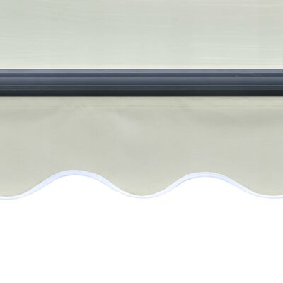 vidaXL Zatahovací markýza senzor větru a LED 400 x 300 cm krémová