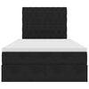vidaXL Postel s &uacute;ložn&yacute;m prostorem a matrac&iacute; Čern&aacute; 120 x 190 cm samet