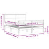 vidaXL Rám postele s čelem bílý King Size masivní dřevo