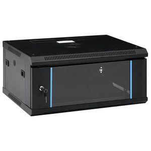 vidaXL N&aacute;stěnn&aacute; s&iacute;ťov&aacute; rozvodn&aacute; skř&iacute;ň 4U 19" IP20 600 x 450 x 285 mm