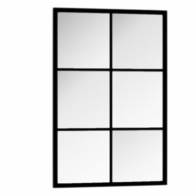 vidaXL Nástěnné zrcadlo černé 60 x 40 cm kov