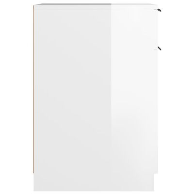 vidaXL Skříňka k psacímu stolu lesklá bílá 33,5 x 50 x 75 cm kompozit