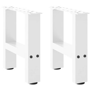 vidaXL Nohy ke konferenčn&iacute;mu stolku b&iacute;l&eacute; 2 ks 30 x (30-31) cm ocelov&eacute;