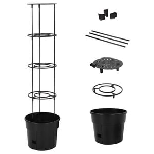 vidaXL Truhl&iacute;k na pěstov&aacute;n&iacute; rajčat antracit &Oslash; 29,5x115 cm polypropylen