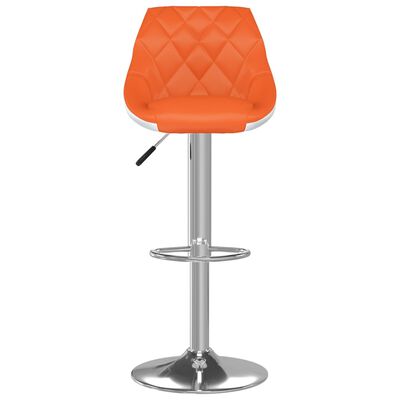 vidaXL Barové židle 2 ks oranžovo-bílé umělá kůže