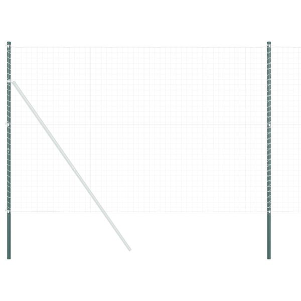 vidaXL Plotov&yacute; sloupek. 12 pcs Zelen&aacute; Pr&aacute;&scaron;kově lakovan&aacute; ocel