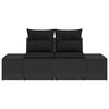 vidaXL Zahradní sofa Černá 123 x 62 x 69cm polyratan