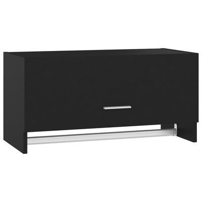 vidaXL Šatní skříň černá 70 x 32,5 x 35 cm dřevotříska