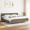 vidaXL Box spring postel s matrac&iacute; taupe 200x200 cm textil