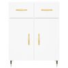 vidaXL Skř&iacute;ň highboard b&iacute;l&aacute; 69,5 x 34 x 180 cm kompozitn&iacute; dřevo