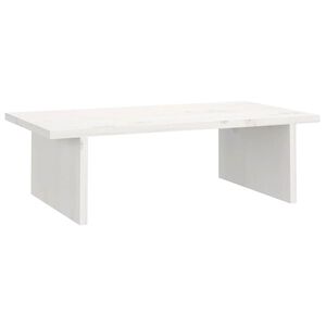 vidaXL Stojan na monitor b&iacute;l&yacute; 50x27x15 cm masivn&iacute; borov&eacute; dřevo