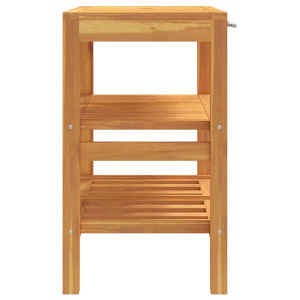 vidaXL Koupelnová skříňka se 2 policemi 74 x 45 x 75 cm masivní dřevo