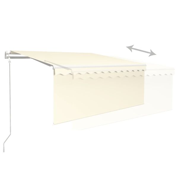 vidaXL Automatick&aacute; zatahovac&iacute; mark&yacute;za s roletou 3,5 x 2,5 m kr&eacute;mov&aacute;