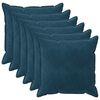vidaXL Povlak na pol&scaron;t&aacute;ř 6 pcs HOUTEN Modr&aacute; 80 x 80 cm Samet