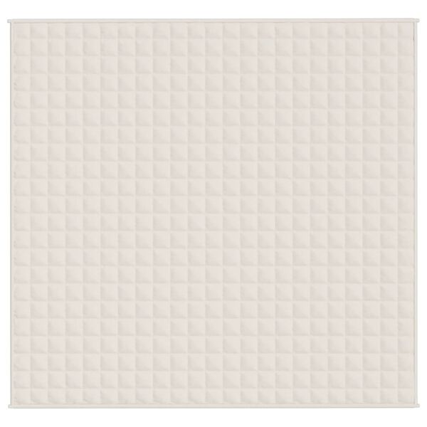 vidaXL Z&aacute;těžov&aacute; deka světle kr&eacute;mov&aacute; 220 x 240 cm 15 kg textil