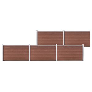 vidaXL Zahradn&iacute; plot WPC 872 x 106 cm hněd&yacute;