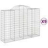 vidaXL Klenut&eacute; gabionov&eacute; ko&scaron;e 9 ks 200x50x140/160cm pozinkovan&eacute; železo