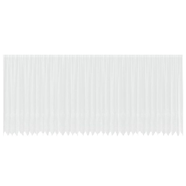 vidaXL Čipkov&yacute; Z&aacute;věs se z&aacute;clonami B&iacute;l&aacute; 900 x 240 cm Polyester