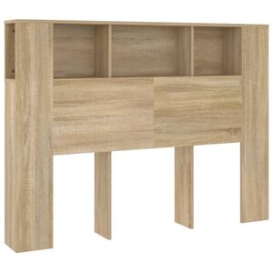 vidaXL Čelo postele s &uacute;ložn&yacute;m prostorem dub sonoma 140x18,5x104,5 cm