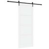 vidaXL Posuvn&eacute; dveře ORKDAL 93 x 232 cm Kompozitn&iacute; dřevo B&iacute;l&aacute; a čern&aacute;