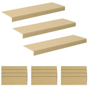 vidaXL N&aacute;&scaron;lapy na schody 15 ks 65 x 21 x 4 cm B&eacute;žov&aacute; Polyester