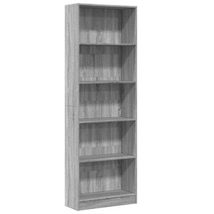 vidaXL Knihovna &scaron;ed&aacute; sonoma 60 x 24 x 176 cm kompozitn&iacute; dřevo