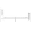 vidaXL Kovov&yacute; r&aacute;m postele s hlavov&yacute;m a nožn&iacute;m čelem b&iacute;l&yacute; 90 x 200 cm