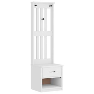 vidaXL Předs&iacute;ňov&yacute; strom SANDNES b&iacute;l&aacute; 45x40x159,5 cm Borovicov&yacute; masiv