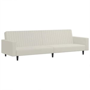 vidaXL 2m&iacute;stn&aacute; rozkl&aacute;dac&iacute; pohovka kr&eacute;mov&aacute; samet