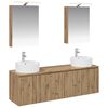 vidaXL Sada koupelnov&yacute;ch skř&iacute;něk 5 pcs Dub artisan Kompozitn&iacute; dřevo