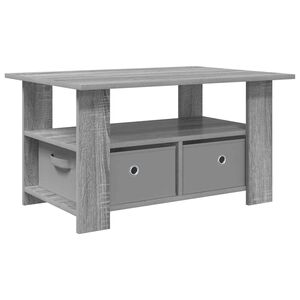 vidaXL Konferenčn&iacute; stolek &Scaron;ed&aacute; Sonoma 77 x 55 x 42 cm Kompozitn&iacute; dřevo