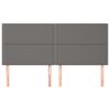 vidaXL Čelo postele šedé 180x5x118/128 cm umělá kůže