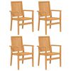 vidaXL Stohovateln&eacute; zahradn&iacute; židle 4 ks 56,5x57,5x91 cm masivn&iacute; teak