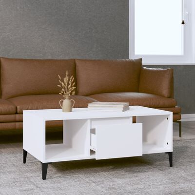 vidaXL Konferenční stolek bílý 90 x 50 x 36,5 cm kompozitní dřevo