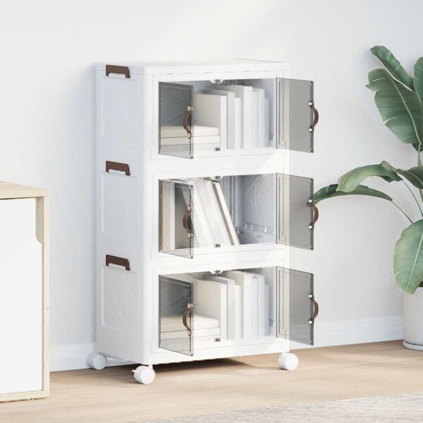 vidaXL Stohovateln&yacute; &uacute;ložn&yacute; box na kolečk&aacute;ch 3-patrov&yacute; 28 L