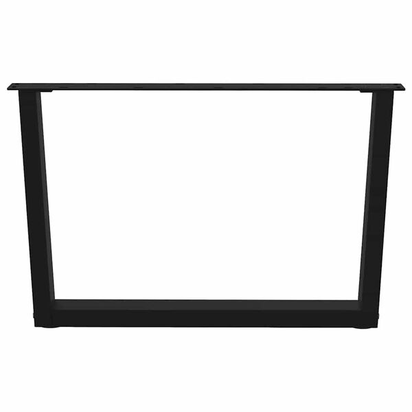 vidaXL Nohy konferenčn&iacute;ho stolku ve tvaru V, 2 ks, čern&eacute;, 70 x (42-43,3) cm, ocel