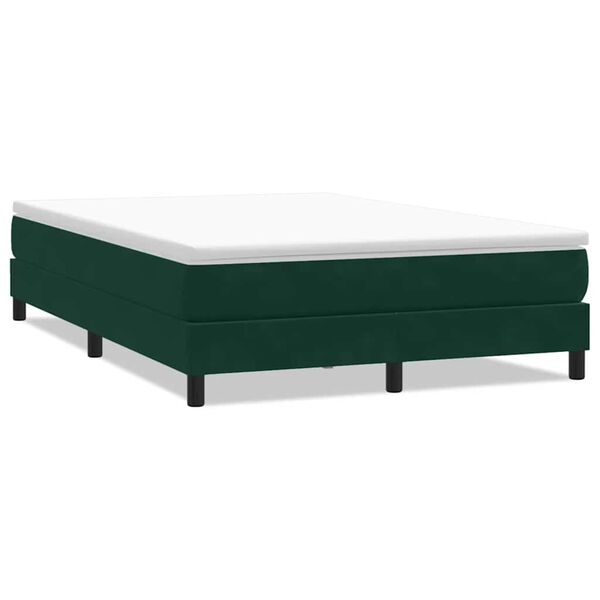 vidaXL Postel Box Spring bez matrace tmavě zelen&aacute; 160x220 cm samet