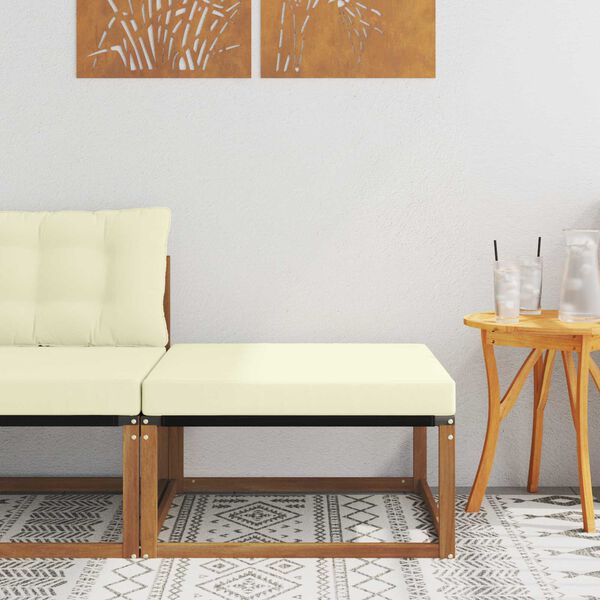 vidaXL Venkovn&iacute; podnožka Masivn&iacute; ak&aacute;tov&eacute; dřevo Př&iacute;rodn&iacute;