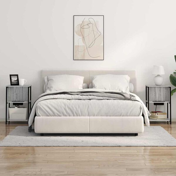 vidaXL Nočn&iacute; skř&iacute;ňka &Scaron;ed&aacute; Sonoma 38 x 31 x 61 cm kompozitn&iacute; dřevo