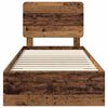 vidaXL R&aacute;m postele s čelo Star&eacute; dřevo 90 x 200 cm kompozitn&iacute; dřevo