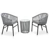 vidaXL 3d&iacute;ln&yacute; bistro set s podu&scaron;kami PE ratan &scaron;ed&yacute;