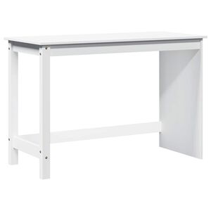 vidaXL Stůl B&iacute;l&aacute; 112 x 50 x 75 cm Masivn&iacute; borovicov&eacute; dřevo