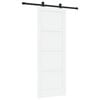 vidaXL Posuvn&eacute; dveře ORKDAL 78 x 211 cm Kompozitn&iacute; dřevo B&iacute;l&aacute; a čern&aacute;