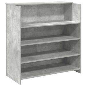 vidaXL Recepčn&iacute; stůl betonově &scaron;ed&yacute; 100x50x103,5 cm kompozitn&iacute; dřevo