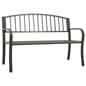 vidaXL Zahradn&iacute; lavice &scaron;ed&aacute; 120 cm ocel