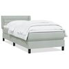 vidaXL Box spring postel s matrac&iacute; světle &scaron;ed&aacute; 100x220 cm samet