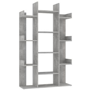 vidaXL Knihovna betonově &scaron;ed&aacute; 86 x 25,5 x 140 cm kompozitn&iacute; dřevo