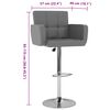 vidaXL Barové stoličky 2 ks šedé umělá kůže