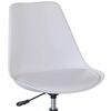 vidaXL Otočn&eacute; j&iacute;deln&iacute; židle 2 ks b&iacute;l&eacute; uměl&aacute; kůže